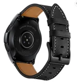 Akcesoria do smartwatchy - Best Accessories UNIWERSALNY PASEK SKÓRZANY 22MM CZARNY BLACK 2562 - miniaturka - grafika 1