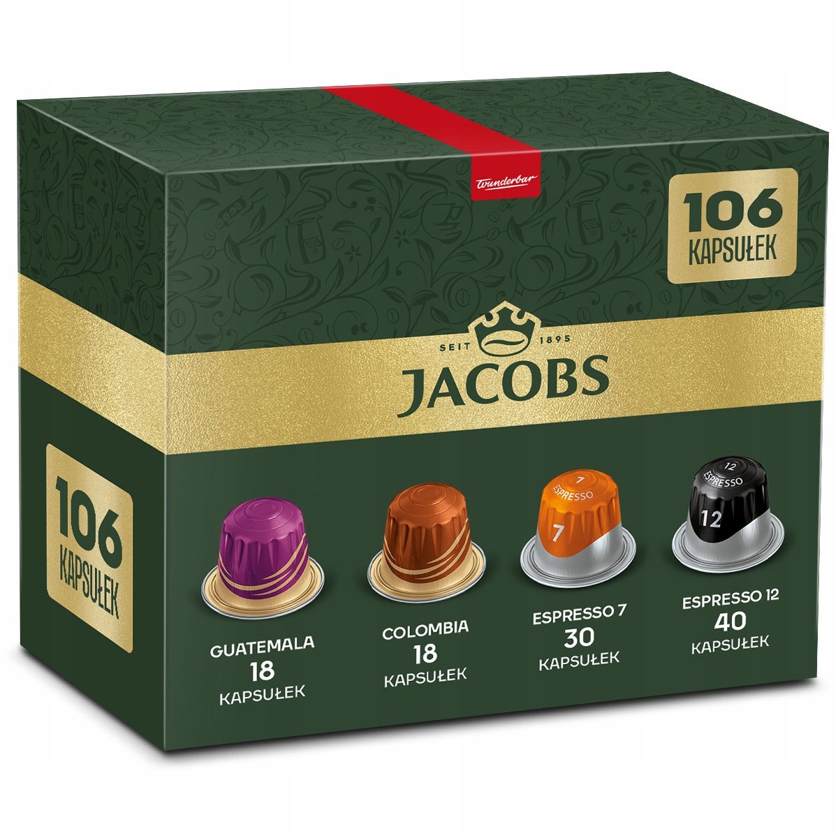 Kapsułki Jacobs do Nespresso(r)* mix kaw Espresso, zestaw 106 kaw