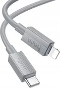 Kable USB - Kabel USB Hoco HOCO kabel Typ C do Lightning PD 27W X107 1 m szary - miniaturka - grafika 1