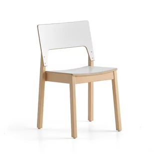 Krzesło LOVE, 450 mm, laminat, biały - Meble do szkół i przedszkoli - miniaturka - grafika 1
