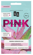 Maseczki do twarzy - AA Aloes Pink nawilżająco-rozświetlająca maska kuracja dzień+noc 2x4g - miniaturka - grafika 1
