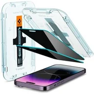 Szkła hartowane na telefon - Spigen Szkło do etui + Aplikator Glas.tr Privacy EZ Fit 2-Pack do iPhone 14 Pro Max - miniaturka - grafika 1