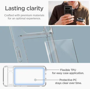 Etui GOOGLE PIXEL 8 PRO Spigen Ultra Hybrid Crystal transparentne - Etui i futerały do telefonów - miniaturka - grafika 12