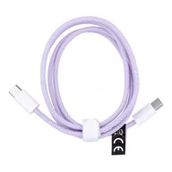 Kable USB - Kabel Typ C do Typ C Power Delivery PD 60W 3A C263 fioletowy 1 m - miniaturka - grafika 1