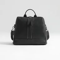 Torby i organizery dla mam - Plecak i torba dla mamy 2w1 JOISSY MINI black z okuciem w kolorze gun metal 2.0 - miniaturka - grafika 1