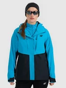 Kurtki i kamizelki sportowe damskie - 4F Kurtka trekkingowa membrana 10000 damska - niebieska S - miniaturka - grafika 1