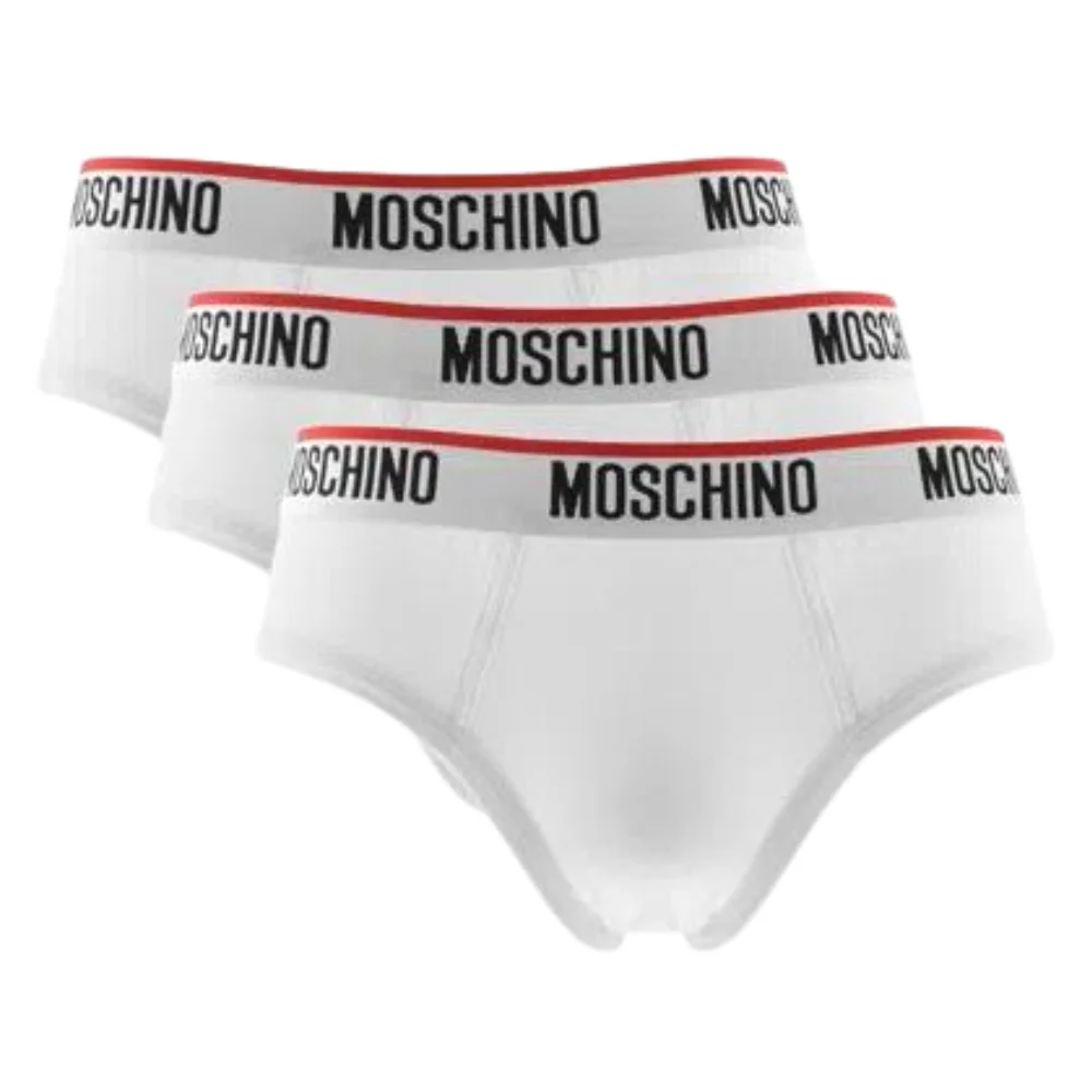 MOSCHINO Białe męskie slipy trzypak M