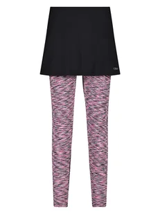 CMP Legginsy sportowe 2w1 w kolorze różowo-czarnym - Spodnie sportowe damskie - miniaturka - grafika 1