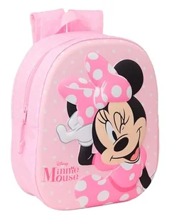 Safta MINNIE MOUSE 3D plecak szkolny, wzór 3D, dostosowany do samochodu, idealny dla dzieci w różnym wieku, wygodny i wszechstronny, jakość i wytrzymałość, 27 x 10 x 33 cm, Różowy kolor, M, Casual - Plecaki szkolne i tornistry - miniaturka - grafika 1