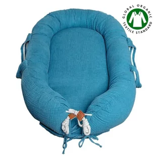 Hi Little One - Kokon gniazdko dla Noworodka z organicznego oddychającego BIO muślinu GOTS NEWBORN NEST EMERALD - Kokony niemowlęce Hi Little One - Kokon gniazdko dla Noworodka z organicznego oddychającego BIO muślinu GOTS NEWBORN NEST EMERALD - Kokony niemowlęce - miniaturka - grafika 1