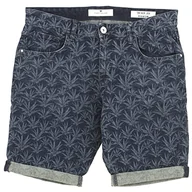 Spodenki damskie - TOM TAILOR Męskie Josh Regular Jeans szorty z tropikalnym nadrukiem 1019613, 23280 - Navy White Agave Design, 30 - miniaturka - grafika 1