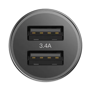 Baseus Small Screw 3.4A inteligentna ładowarka samochodowa 2x USB czarny (CAXLD-C01) - Ładowarki samochodowe - miniaturka - grafika 3