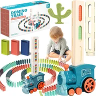 Klocki - Lokomotywa układająca domino Zabawka Heckermann X007-1 pociąg z klockami - miniaturka - grafika 1