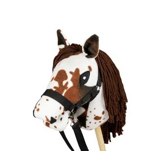 Hobby Horse Skippi A5 - w plamy - brązowe plamki - koń na kiju - kantar - Księgarnia OUTLET - miniaturka - grafika 1