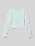 Swetry dla dziewczynek - Sweter z dzianiny o kroju regular fit z mieszanki wiskozy - miniaturka - grafika 1