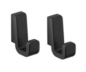 Wieszaki łazienkowe - Sapho Gedy Samoa - Haczyk, 2 szt., czarny mat A82714 - miniaturka - grafika 1