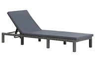 Leżaki ogrodowe - Elior Regulowany leżak ogrodowy antracytowy G8-M59 - miniaturka - grafika 1