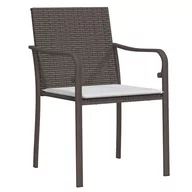 Fotele i krzesła ogrodowe - Krzesła ogrodowe z poduszkami, 6 szt., brązowe, 56x59x84 cm Lumarko! - miniaturka - grafika 1