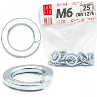Śruby i nakrętki - Podkładka sprężysta M6 sprężynowa DIN 127 płaska ocynkowana 25szt. - miniaturka - grafika 1