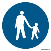 Systemy ekspozycyjne i znaki informacyjne - SA054 DROGA DLA PIESZYCH, FO - FOLIA ODBLASKOWA; (300X300MM) - miniaturka - grafika 1