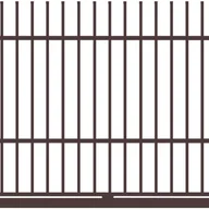 Ogrodzenia - Polbram Brama przesuwna Majorka 4x1,5 m lewa brązowa automat - miniaturka - grafika 1