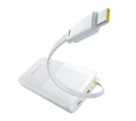 Powerbanki - Baseus Bipow 2 Digital Display 10000mAh 20W Biały - miniaturka - grafika 1