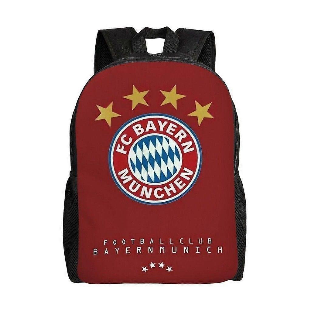 Bayern Monachium Wszechstronny plecak Zmywalny plecak szkolny w stylu casual Modna torba na komputer z tkaniny Oxford Unisex-hjka4489