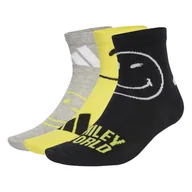 Skarpetki dla dzieci - Dziecięce Skarpety za kostkę ADIDAS SMILEY 3PP JY4158 – Wielokolorowy - miniaturka - grafika 1