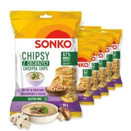 Chipsy - 20x SONKO Chipsy z ciecierzycy o smaku grzybów w śmietanie 60 g - miniaturka - grafika 1