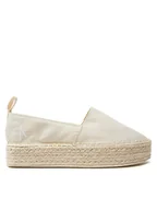 Espadryle damskie - Calvin Klein Jeans Espadryle Platform Espadrille Ml Btw YW0YW01378 Écru - miniaturka - grafika 1