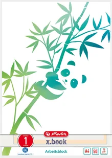 Blok roboczy A4 GreenLine 50 Blatt Lineatur 01 Motiv Panda, College Block (liniowy, A4) - Zeszyty szkolne - miniaturka - grafika 1