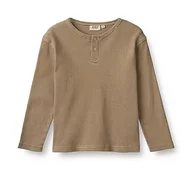 Paski - Wheat T-shirt chłopięcy, 3238 beżowy prążkowany pasek, 140 - miniaturka - grafika 1