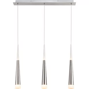 Globo Lighting LAMPA wisząca SINA 15914-3 metalowa OPRAWA zwis LED 15W listwa sufitowa sople nikiel mat - Lampy sufitowe - miniaturka - grafika 1