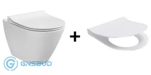 Cersanit City Oval Zestaw Toaleta z deską wolnoopadającą Slim EcoBox K701-104-ECO - Miski WC - miniaturka - grafika 1