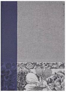 Le Jacquard Fran ais Ręcznik kuchenny Fleurs  Croquer Niebieski - Ściereczki, gąbki, czyściki - miniaturka - grafika 1
