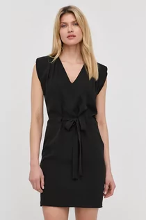 Sukienki - Silvian Heach sukienka kolor czarny mini rozkloszowana - grafika 1