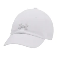 Czapki damskie - Czapka z daszkiem damska Under Armour Blitzing Adj biała 1376705 OS - miniaturka - grafika 1