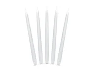 Gadżety dla niej i dla niego - PartyDeco Świece stożkowe, matowe, białe, 10 sztuk - miniaturka - grafika 1