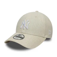 Czapki dla dzieci - Czapka dziecięca New Era 9Forty - LINEN New York Yankees Beżowy Youth - (54-56cm) - miniaturka - grafika 1