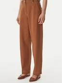 Spodnie damskie - Guess Jeansy W6GB10 W1805 Brązowy Relaxed Fit - miniaturka - grafika 1