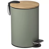 Kosze na śmieci - Kosz Łazienkowy Na Śmieci Z Bambusową Pokrywą Modern, 3 L - miniaturka - grafika 1
