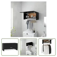 Szafy - The Living Store Szafa czarna 70x32,5x35 cm Materiał drewnopochodny - miniaturka - grafika 1