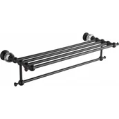 Półki łazienkowe - Mexen Estela półka na ręcznik czarna - 7011520-70 - miniaturka - grafika 1