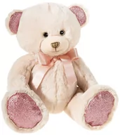 Maskotki i pluszaki - Pluszowy Miś Z Kokardką I Brokatowymi Zdobieniami, 23 Cm, Heunec - miniaturka - grafika 1