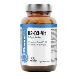 Pharmovit Witamina K2+D3-Vit Softgel Active 60 kaps FD00-85937 - Witaminy i minerały - miniaturka - grafika 1