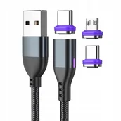 Kable USB - Kabel Magnetyczny 2 Metry Długi Szybkie Ładowanie 3A Usb C Usb A - miniaturka - grafika 1