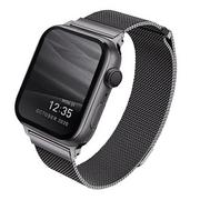 Paski - UNIQ pasek Dante Apple Watch Series 4/5/6/7/8/SE/SE2 42/44/45mm Stainless Steel grafitowy/graphite - miniaturka - grafika 1