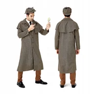 Stroje karnawałowe - Strój Sherlock Holmes Dla Mężczyzn Detektyw Przebranie Karnawał Szerlok L - miniaturka - grafika 1