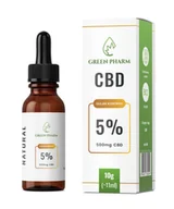 Suplementy naturalne - Olejek konopny CBD 5% Full Spectrum 10g (~11ml) Green Pharm - miniaturka - grafika 1