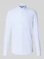 Koszule męskie - Koszula biznesowa o kroju super slim fit z kołnierzykiem typu kent - miniaturka - grafika 1